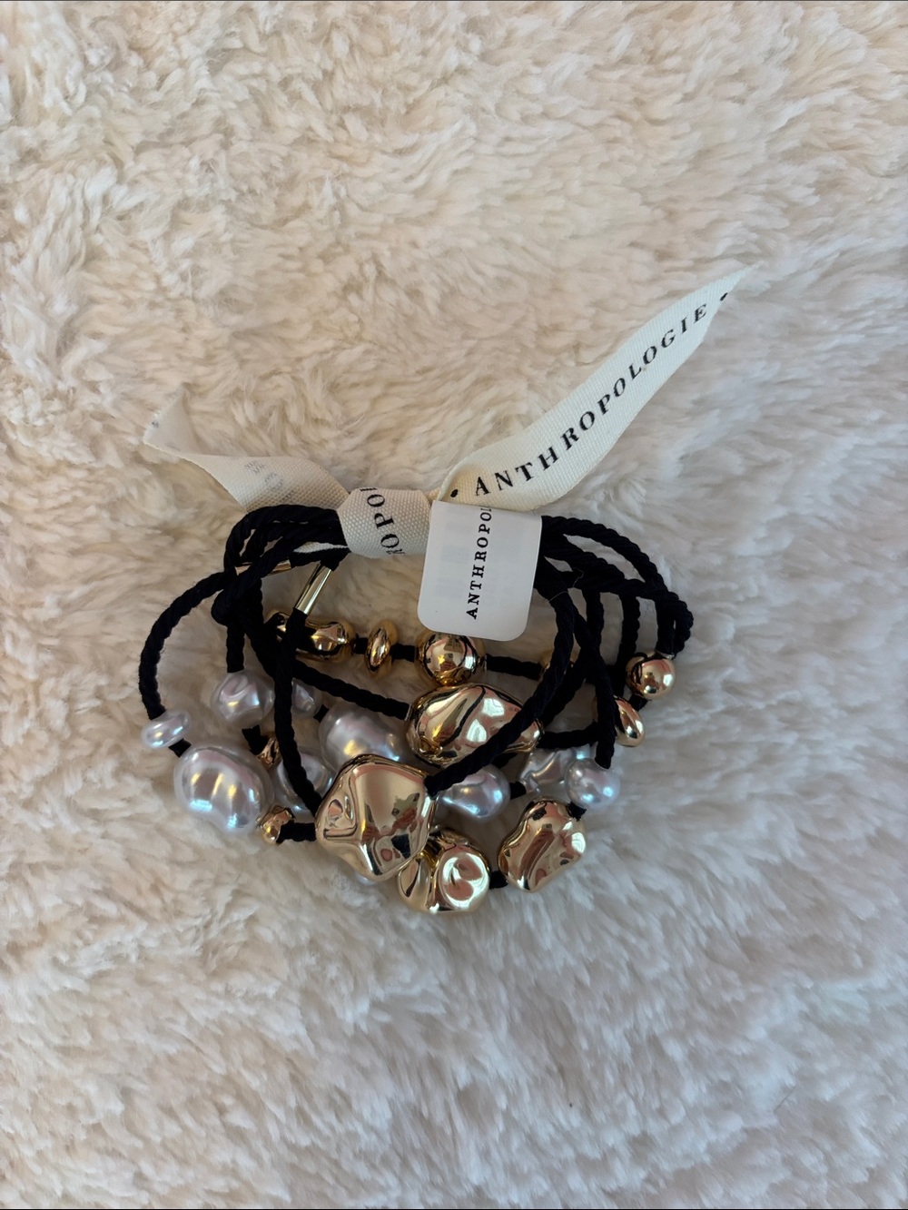 Anthropologie Black Hair Tie Set